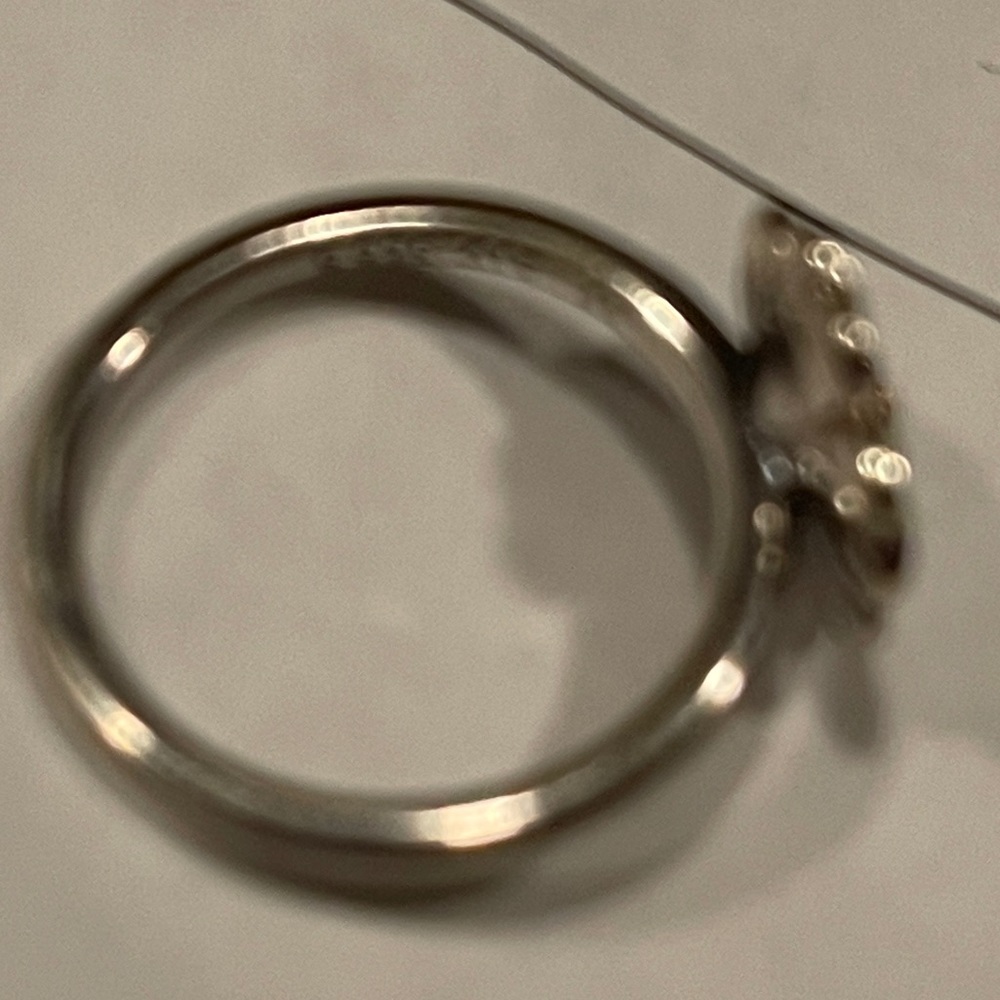 Pandora Primrose Stackable Ring White Enamel Sizes - Picture 5 of 7